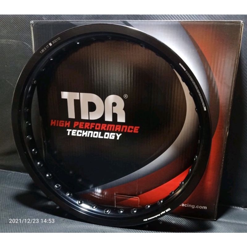 velg pelek lingkar TDR hitam gloosy mengkilap ring 17 wx