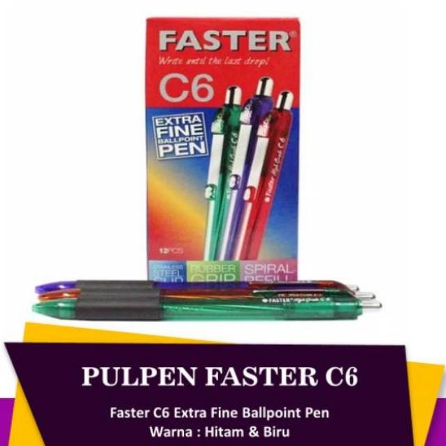 

Pulpen / Pena Faster C6 / 1 Box 12 Pcs