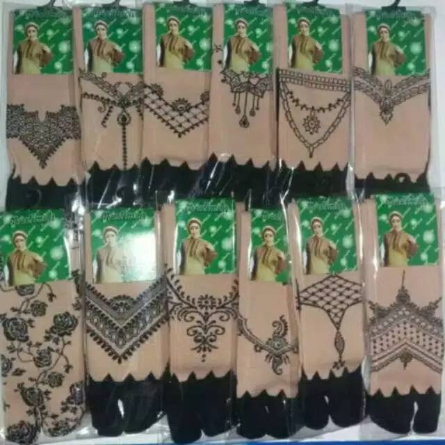 Kaos Kaki Henna Motif Floral Hena