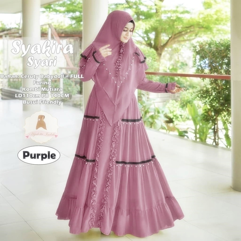 GAMIS SYARI SYAKIRA BAHAN CERUTY BABYDOLL MIX MOSSCRAPE MIX MUTIARA BUSUI GAMIS SYARI JUMBO SET KHIMAR LD 110 SYARI CERUTY BABYDOLL PREMIUM SYARI TERBARU 2023 KEKINIAN