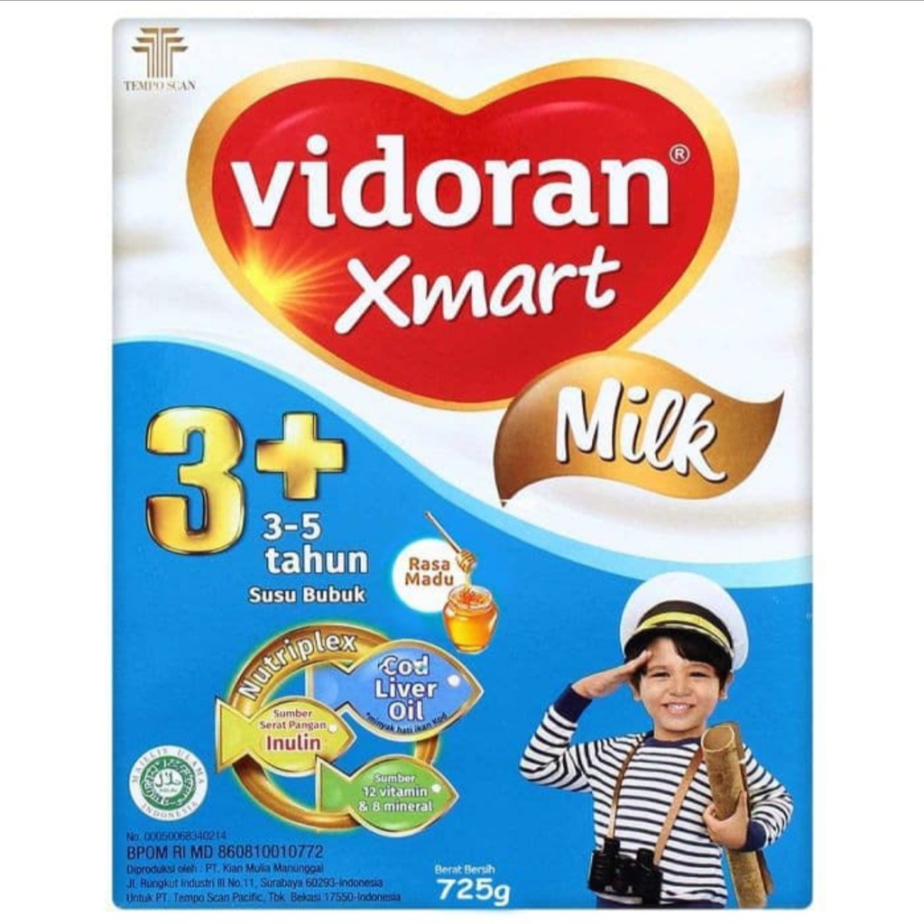 

Susu Vidoran Xmart 3+ Rasa Madu 700 Gr / Vidoran Xmart 3+ Madu 700Gr