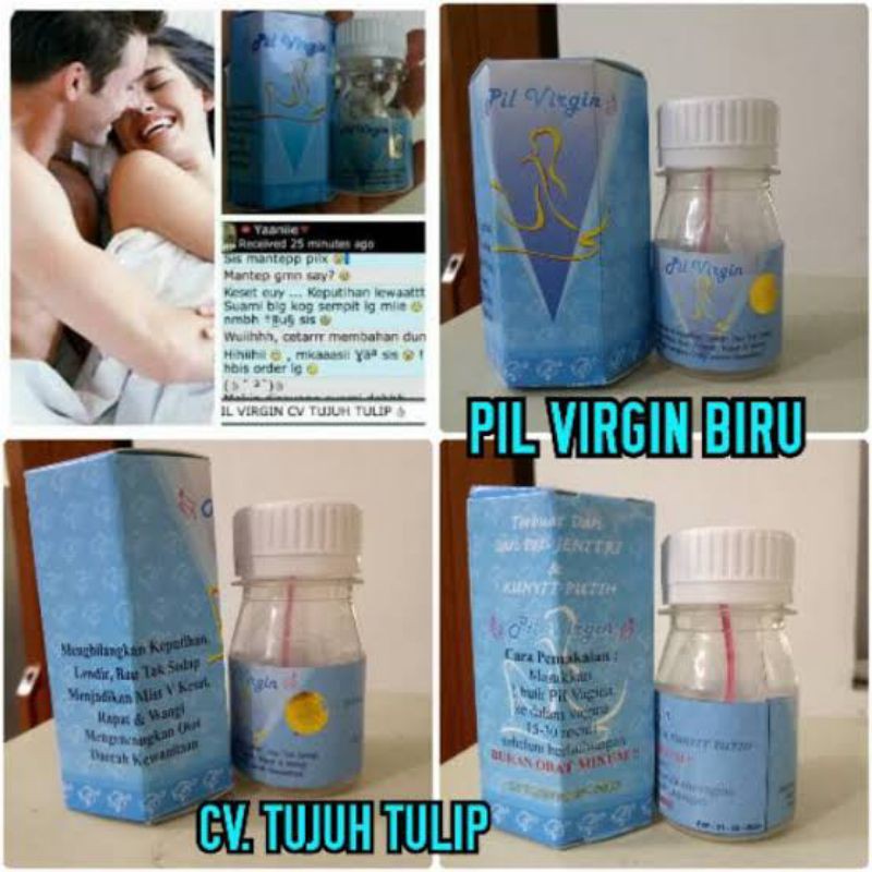 Pil Virgin Biru Cv Tujuh tulip [Kemasan dos] Original