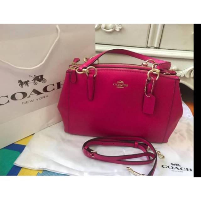 Preloved tas Coach Aunthentic warna pink
