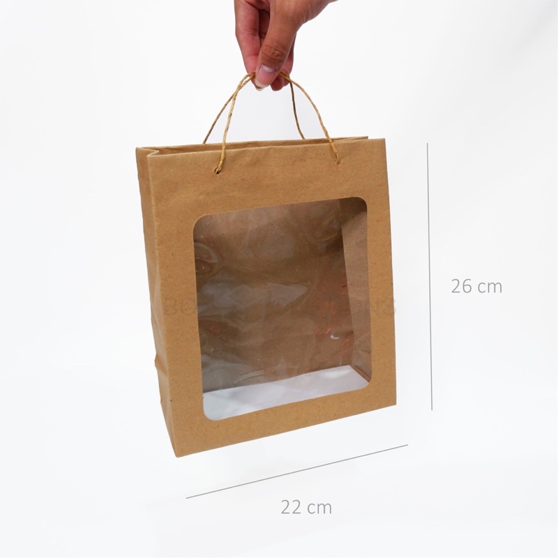 

brown paper bag mika 22 x 26 x 9,5 cm isi 12 pcs