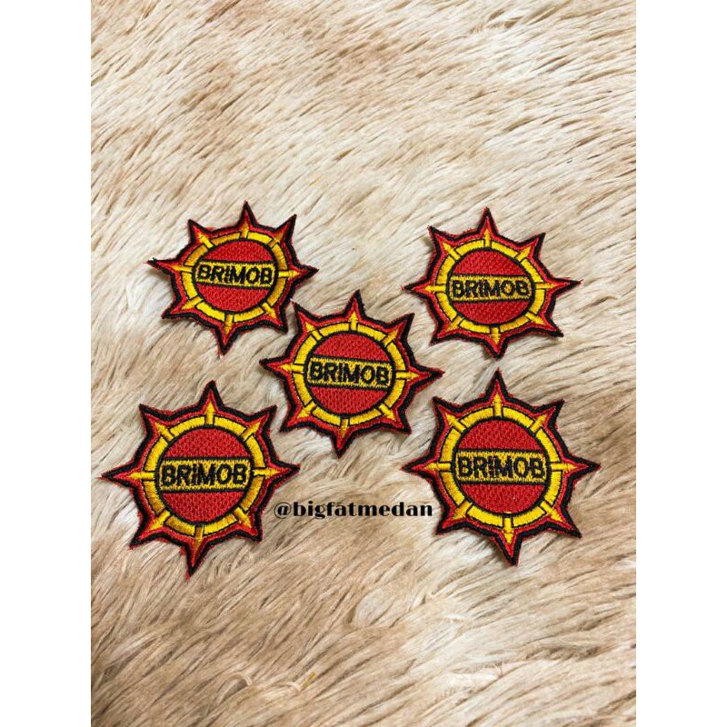 Patch Logo, Bordir Logo / emblem Brimob (jangkar)