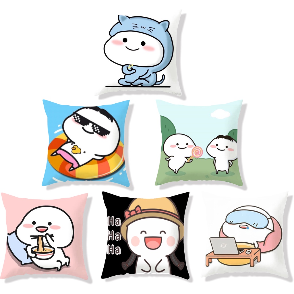 Bantal Quby Pentol 30x30 cm Part 1 #QB 001-010 / Bantal Imut , Lucu , Bantal Sofa, Bantal Custom