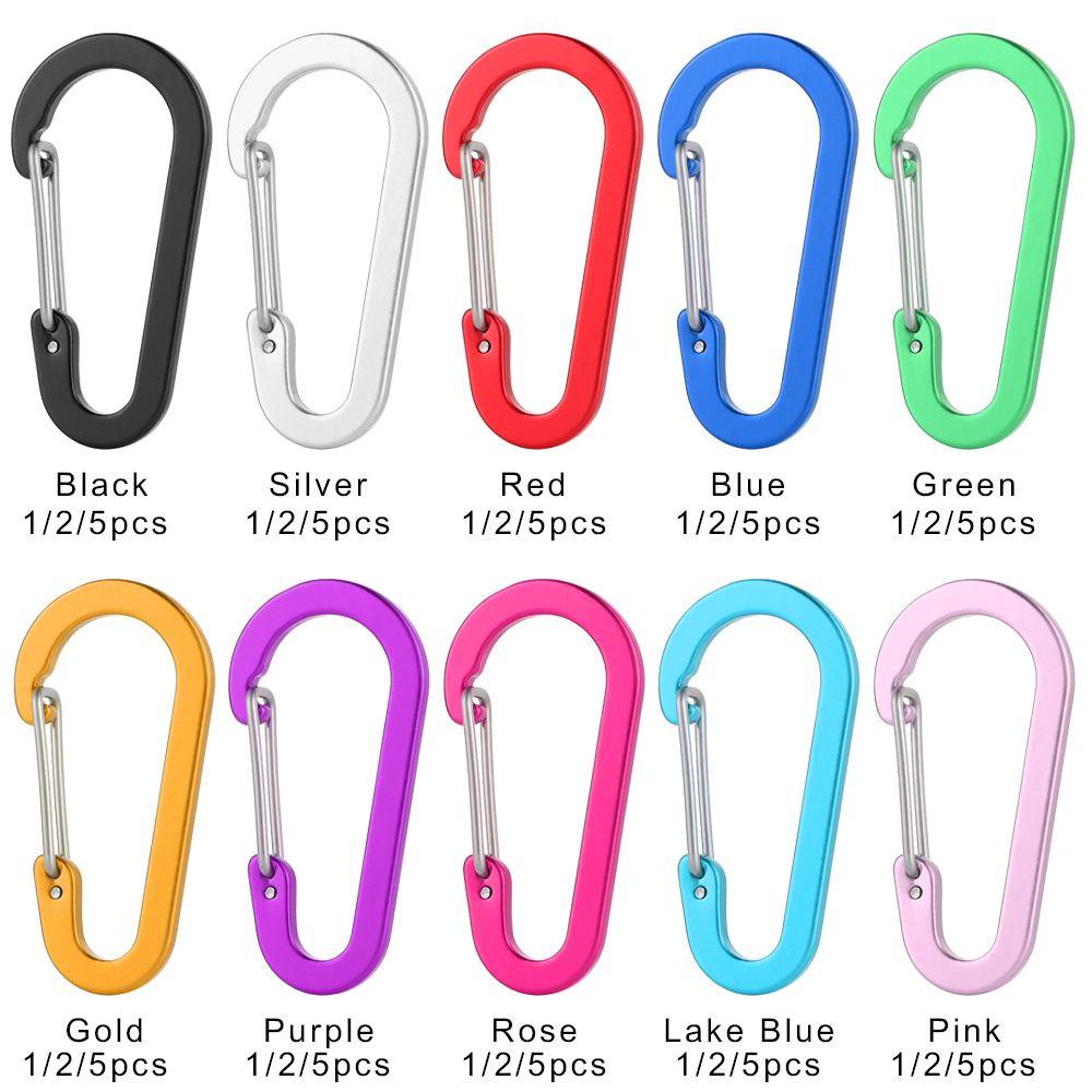 Nanas1 /2 /5pcs Memancing Carabiner Kecil Memancing Acessories Bentuk S Kait Luar Ruangan Climbing Snap Clip