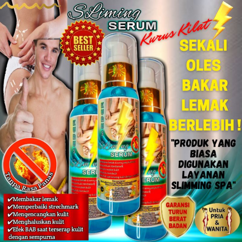 KURUS KILAT SLIMMING SERUM Sliming Gel Cream Lotion Pelangsing Perut Buncit Stretch Mark Selulit