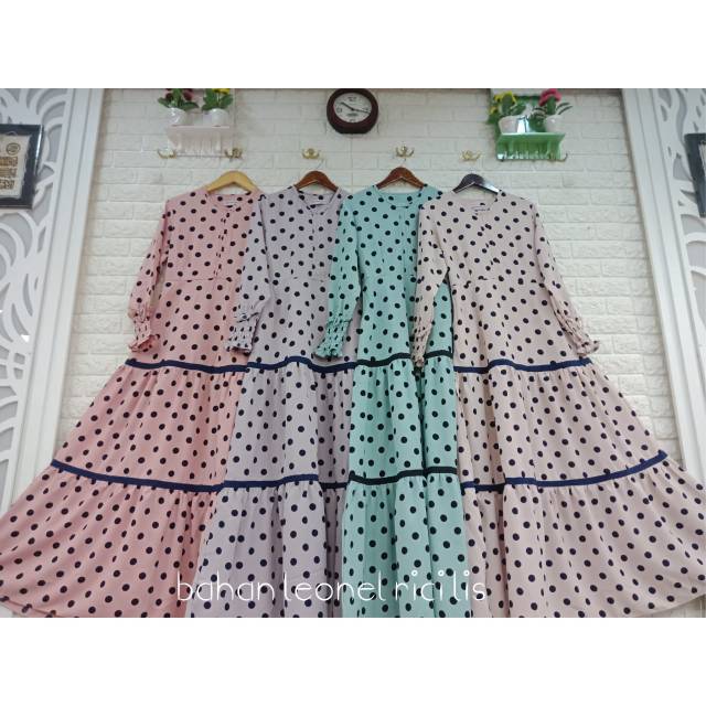 GAMIS UMBRELLA polkadot By  ANNISA SYARI ( cek stok sebelum order)