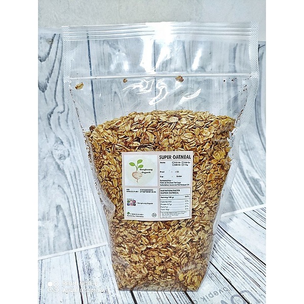 SUPER OATMEAL 1KG (6 MIX) - Instant, Vanilla Flavour, Rolled Oat, Chia Seed