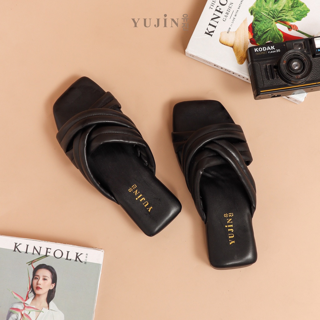 YUJIN Sendal Platform Wanita Harumi Korean Women Fashion Style Sandals