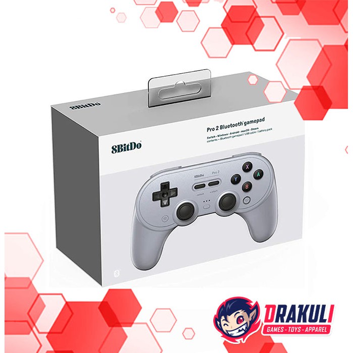 8Bitdo Pro 2 Bluetooth Gamepad - Gray Edition (Switch/PC/Android/iOS)