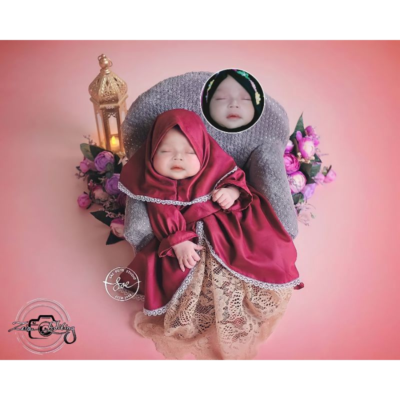 JASA EDIT FOTO BAYI NEW BORN HIJAB | FOTO ALA ALA STUDIO