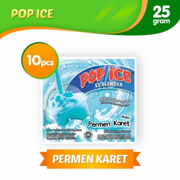 

POP ICE BUBBLE GUM 10pc / POP ICE PERMEN KARET / POP ICE