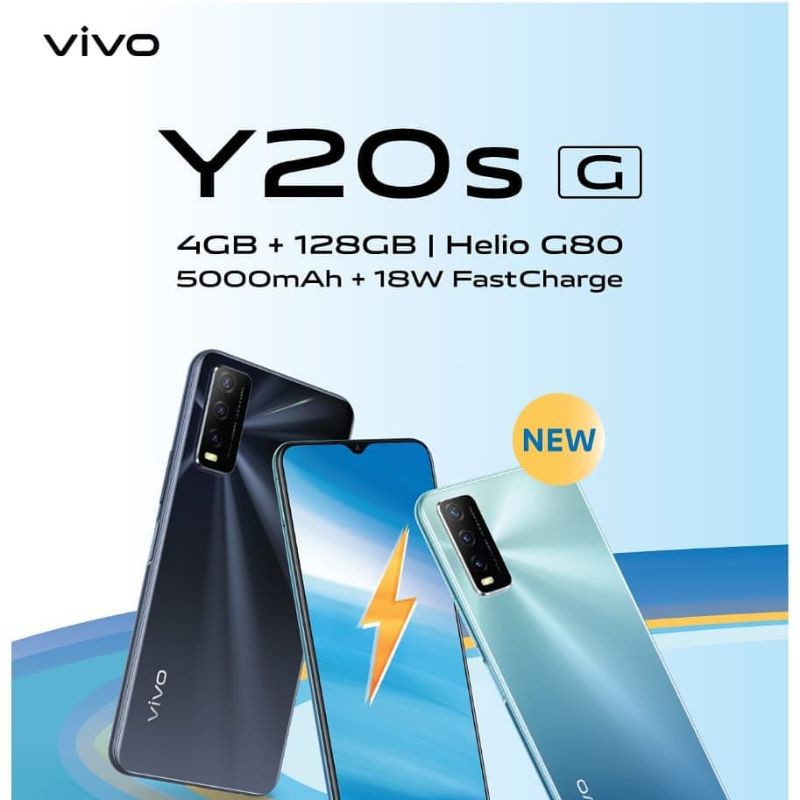 Hp Smartphone Vivo Y20S G Internal 128GB Helio G80 Android Gaming Murah terbaru baru garansi resmi-1
