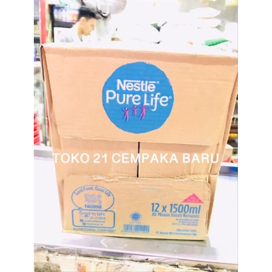 

Nestle Pure Life 1500ml 1 KARTON | 12 Botol x 1500 ml Air Nestle Murah