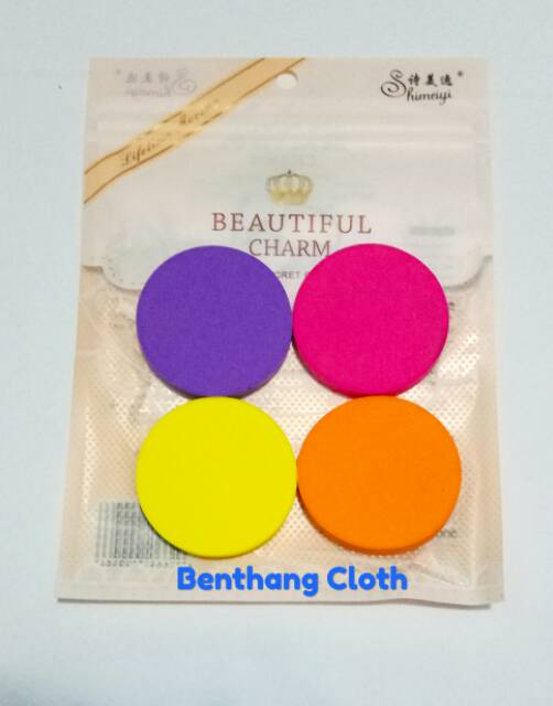 Face Facial Sponge - Spon Pembersih Wajah - Spons Muka 4in1 Warna - 4pcs