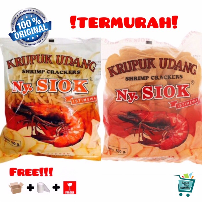 

NEW Kerupuk Udang Ny Siok Stik / Oval 500gr - Oval