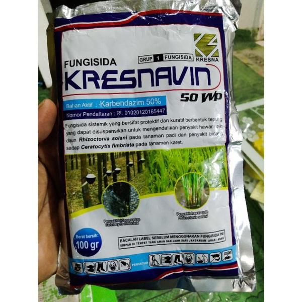 Fungisida KRESNAVIN 50wp bahan aktif karbendazim 50% SARI KRESNA KIMIA