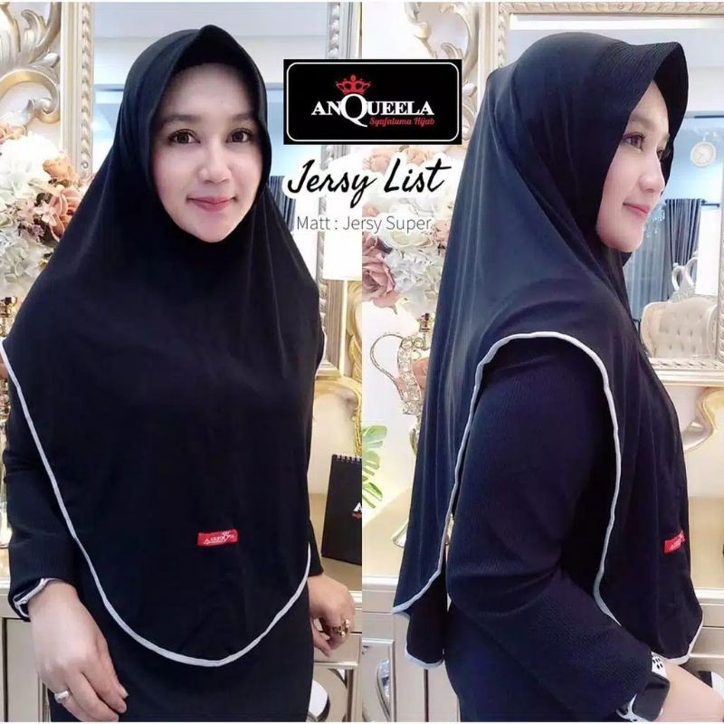 HIJAB INSTAN JERSY LIST ORI ANQUEELA