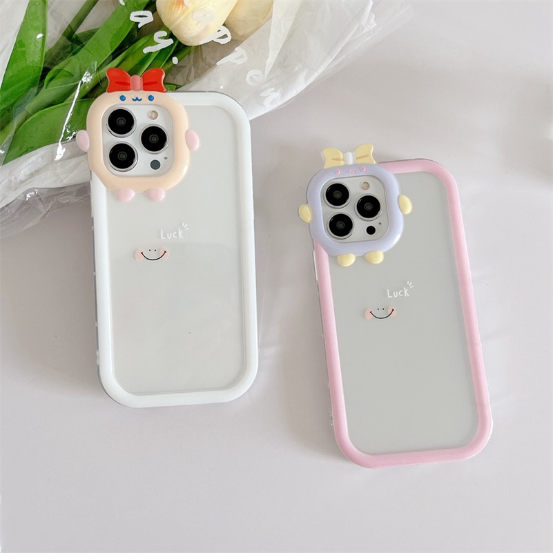 Casing Silikon iPhone 14 13 12 11 Pro Max X Xr Xs Max 7 8 6 6s Plus SE 2020 Shockproof Motif Monster Kecil