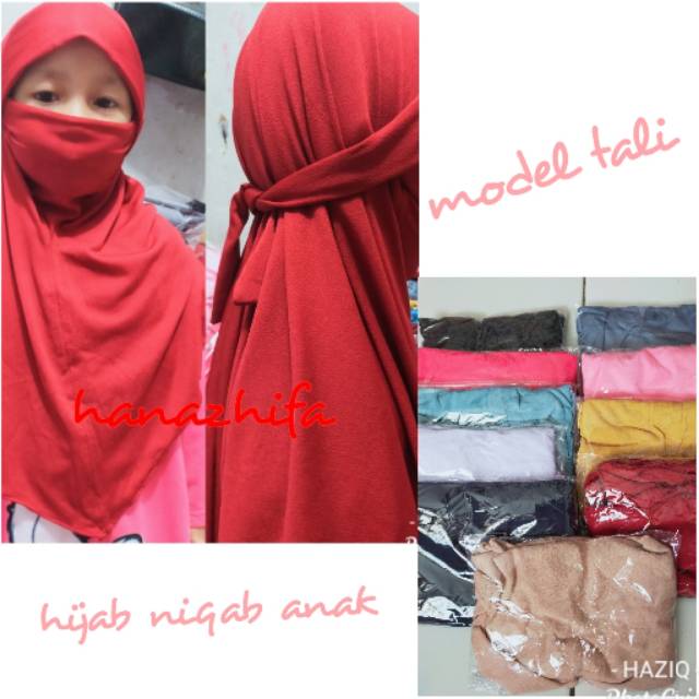 Hijab niqob anak model tali