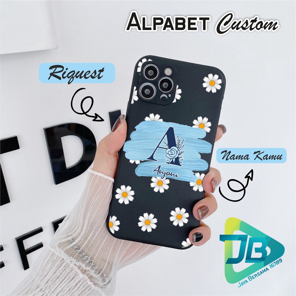 CASE CASING SOFTCASE SILIKON MACARON PELINDUNG KAMERA ALPABET CUSTOM OPPO VIVO SAMSUNG XIAOMI REALME IPHONE ALL TYPE JB5603