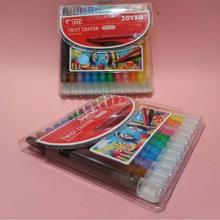 Crayon 12 warna titi putar MINI / Twist Krayon Kecil