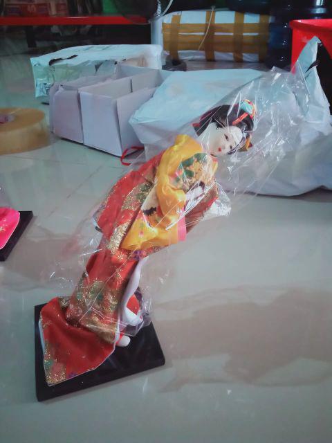 12 Inch Action Figure Kimono Geisha Gaya Jepang Vintage Warna Merah Mawar Untuk Dekorasi Rumah Chiwanji Home Decor