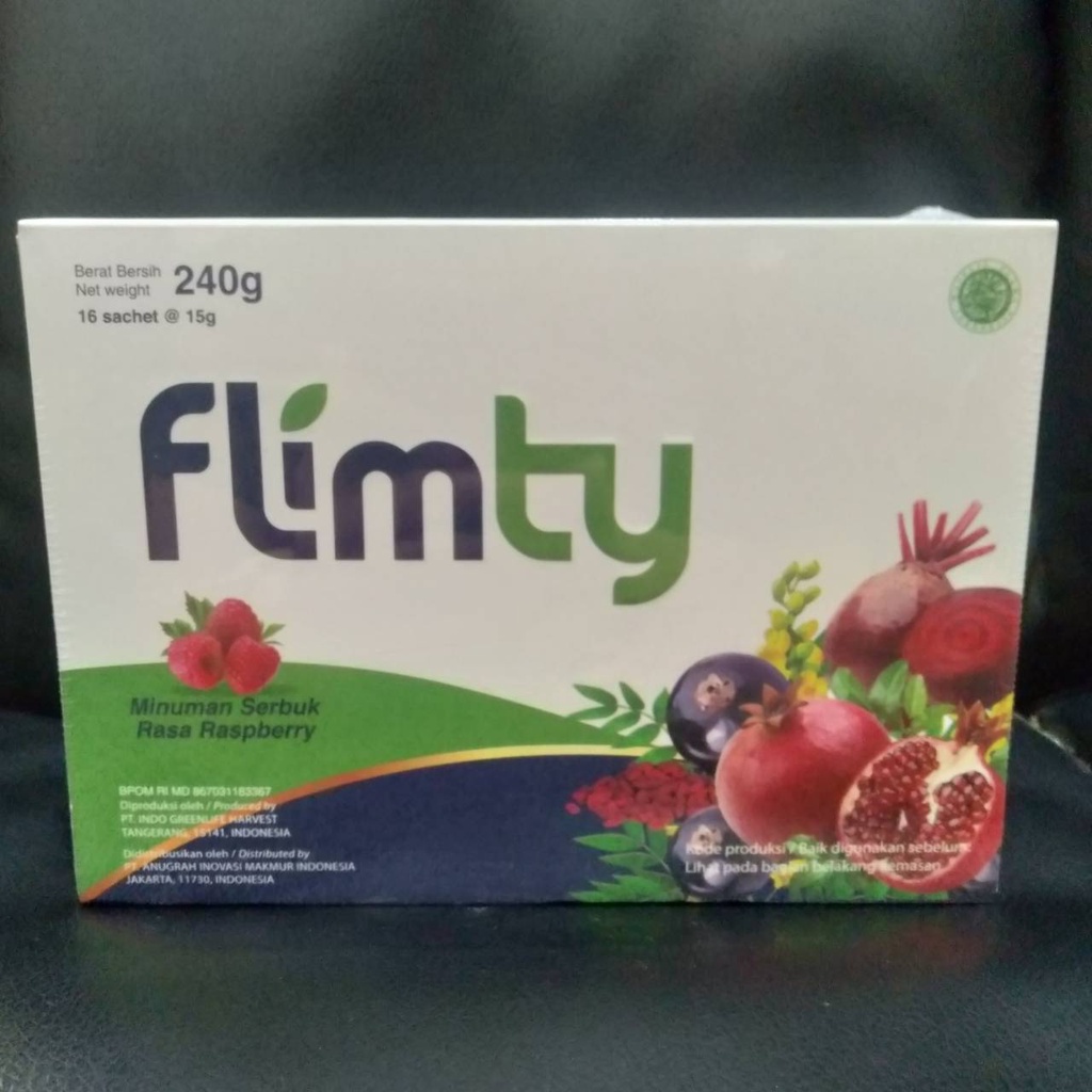 FLIMTY FIBER HERBAL 240 GR RASPBERRY ORIGINAL ISI 16 SACHET