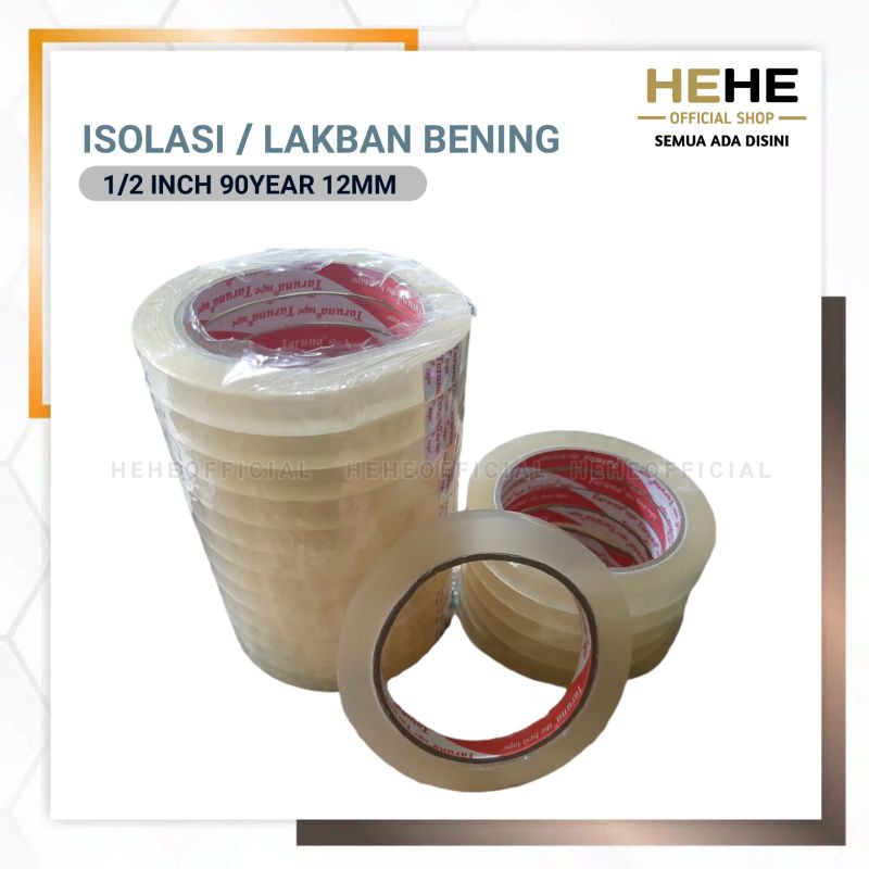 

Isolasi 1/2 inch 90Year isolasi Lakban 12mm Berkualitas HEHE OFFICIAL PEKANBARU