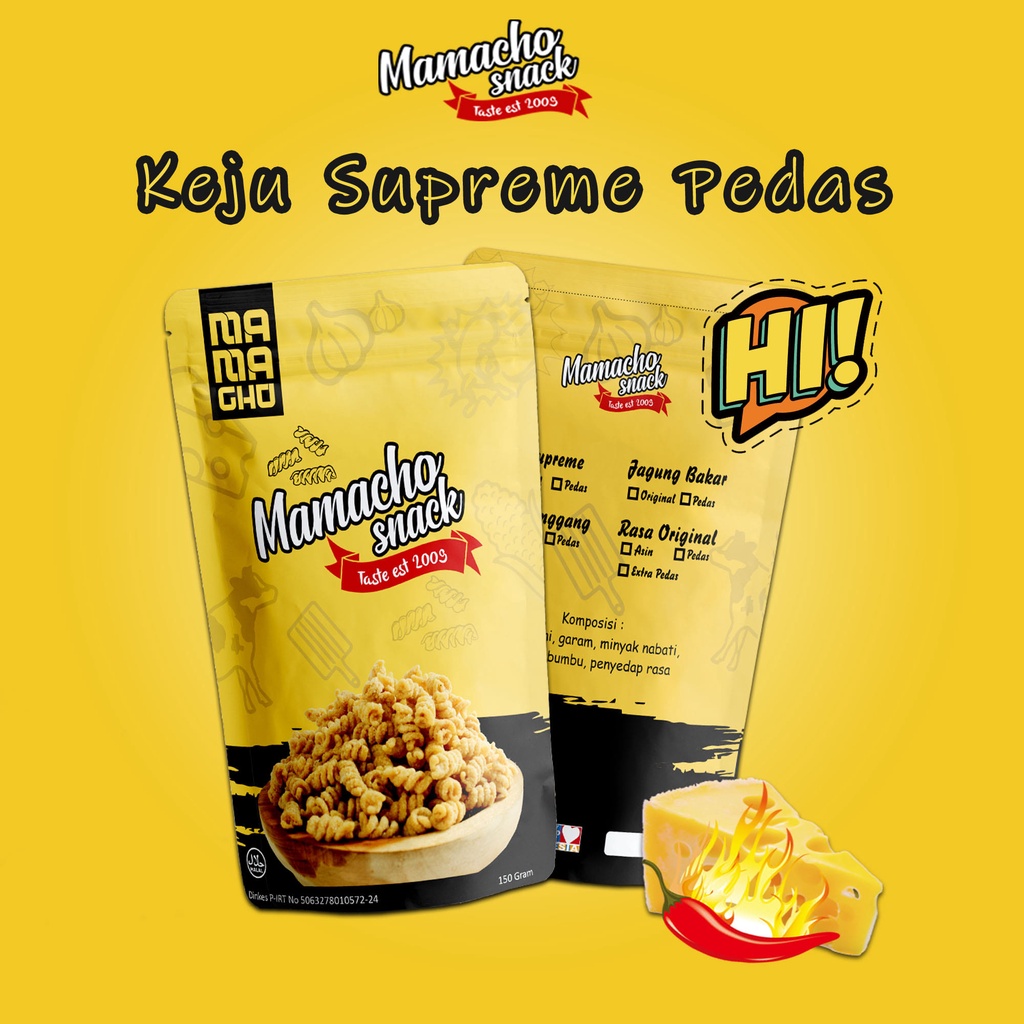 

Makaroni Spiral Rasa Keju Supreme Pedas 150gr