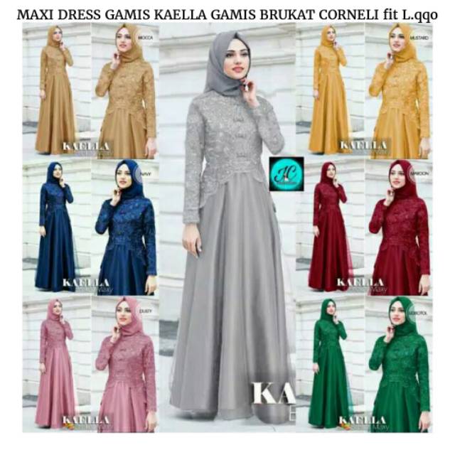 Maxy Dress/Gamis Kaella/Gamis brukat