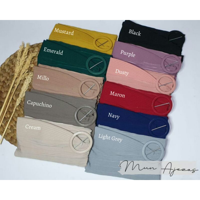 Jilbab Bergo Hoodie Mun Padi Free Gesper Ori Ajezas-1