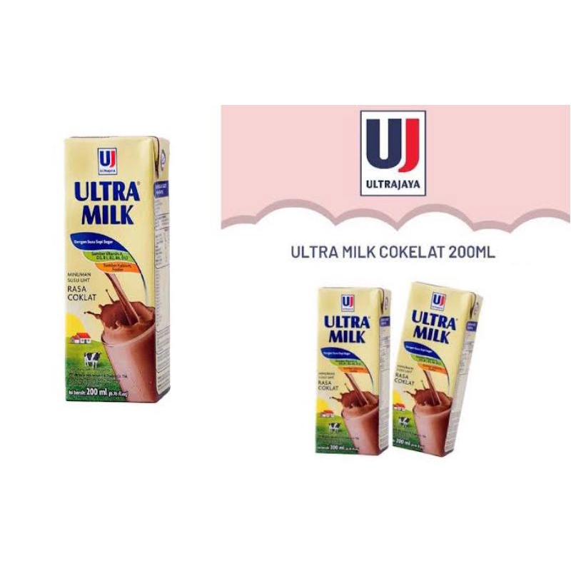 

ultra milk 200ml rasa coklat