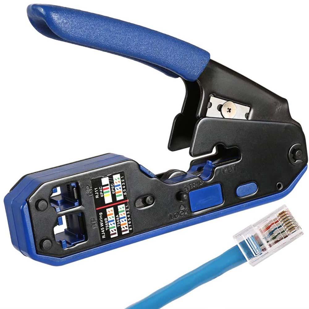 Augustina Tang Jaringan Stripping Clamp Multi Fungsi Cat6 Cat5E Cat5 Wire Strippers Tang Rj45 Pemotong Kabel Eterna Cable Stripping