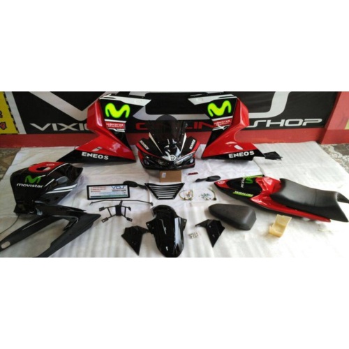 Promo FUll FAIRING R25 V3 NEW DAN OLD VIXION . SATU SETT Bahan Viber HITAM MERAH PUTIH Limited