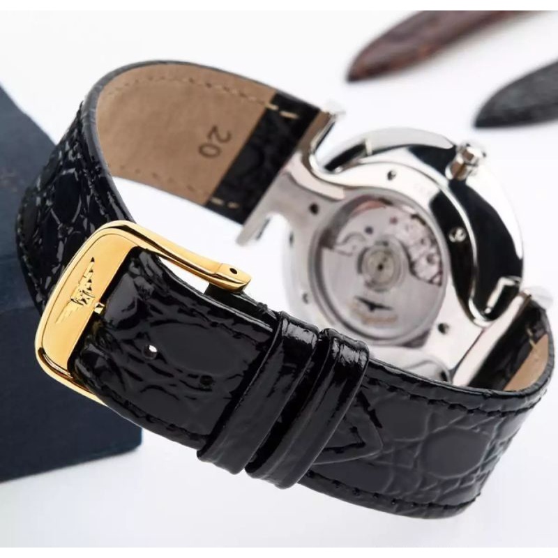 tali kulit  jam asli merek longines