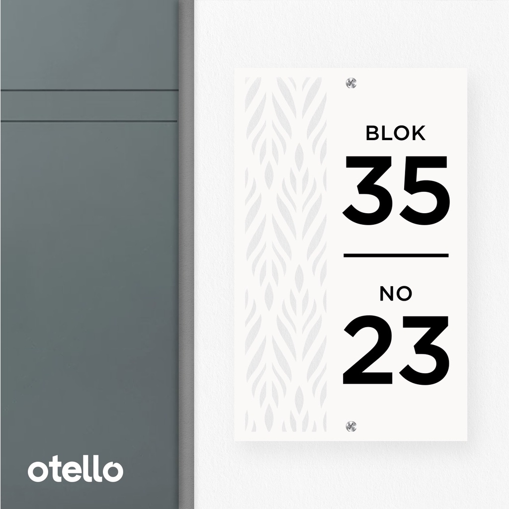 Otello Custom Papan Alamat Rumah Nomor Akrilik Nomer No Minimalist Print Acrylic Label House Number Label Aesthetic Mewah Modern