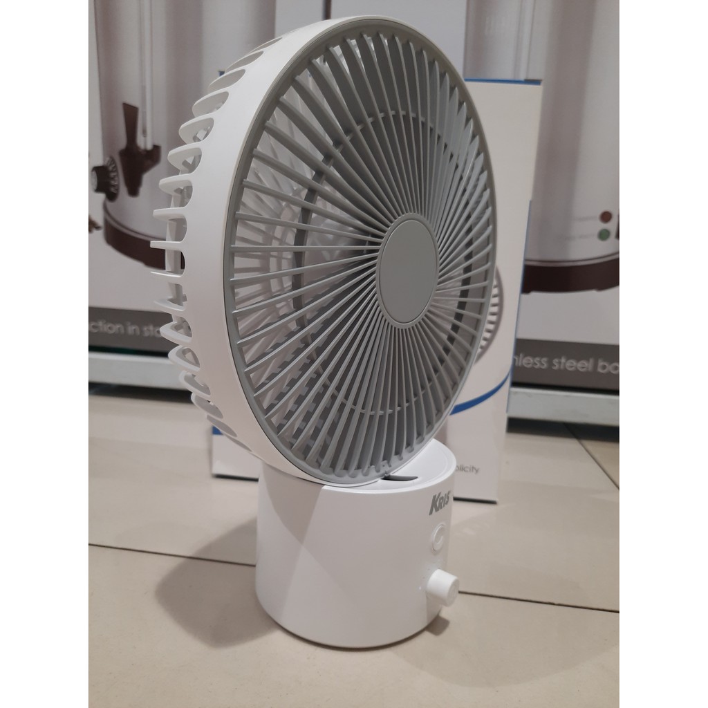 KIPAS ANGIN MINI RECHARGABLE / USB RECHARGABLE FAN WHITE