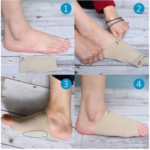 Arch Flat Cushion Insole Terapi Telapak Kaki Datar Kaos Kaki Sakit Kram Flat Silikon Pelindung Kain Sol Kaki Bebek Foot