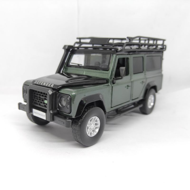 Diecast Miniatur Mobil Jeep Lander Rover Roof Rack Limited Koleksi Mobilan Mainan