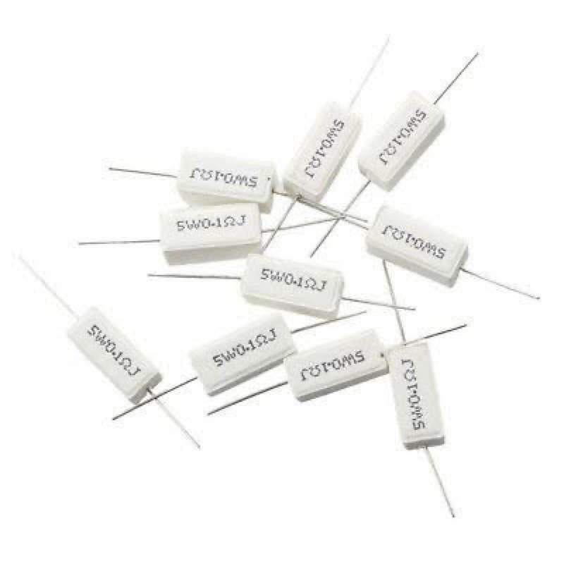 10Pcs Resistor 5W 0,1 Ohm