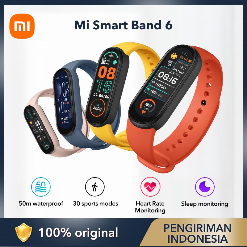 [Global Version]Xiaomi Mi Band 6 Smartwatch Jam Tangan Smartband Mi