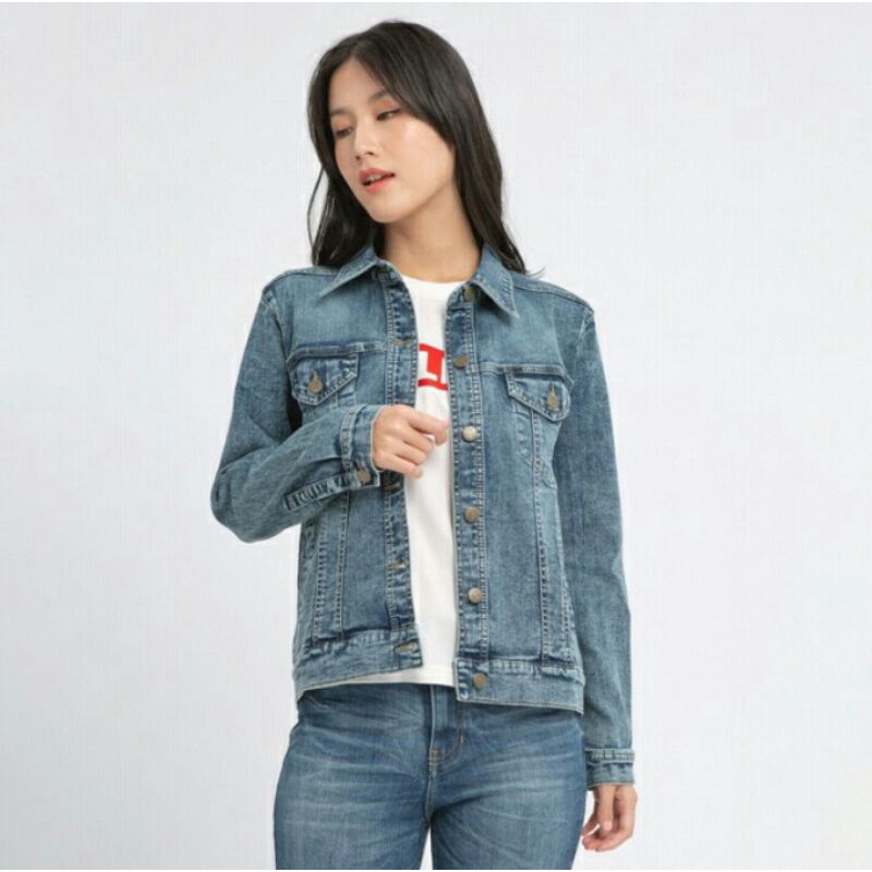 geela jaket jeans wanita by geela original