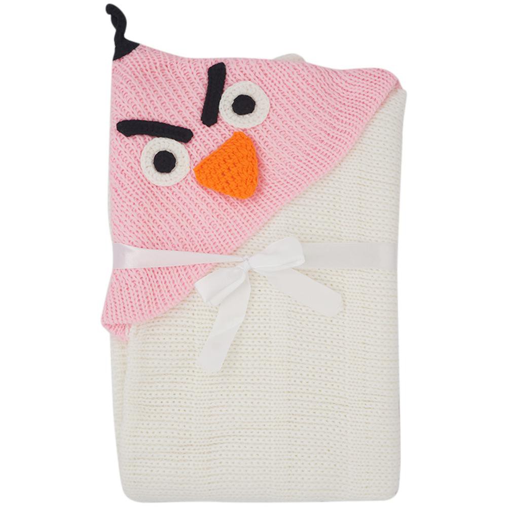 Selimut Topi Rajut Angry Bird Putih Pink SBS284