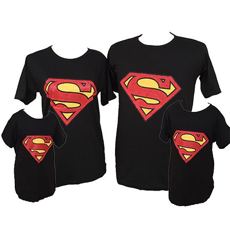 SPECIAL Baju Kaos Pasangan Keluarga Couple Family Anak Ayah Bunda Superman TERLARIS