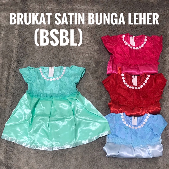 Dress Pesta Bayi Brukat / Tile/ Satin
