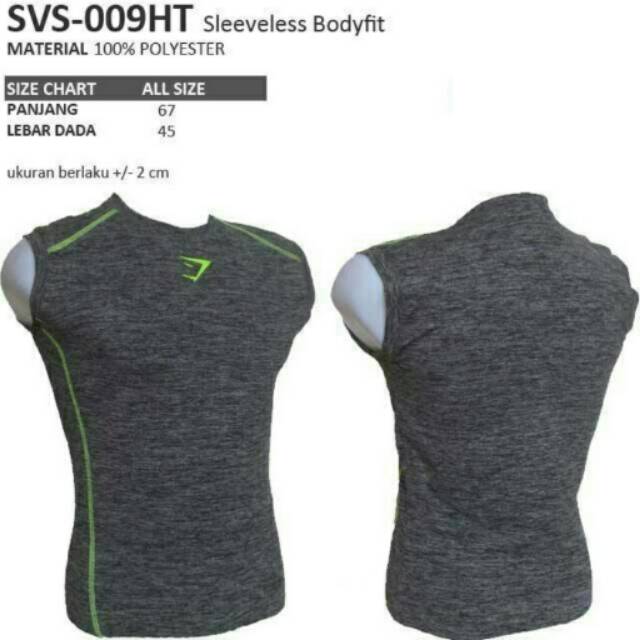 Sleeveless sport fitness bodyfit Gymshark hitam