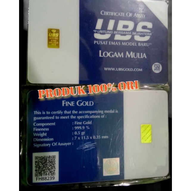 Logam Mulia Emas UBS GOLD